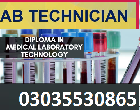 Medical Lab Technician Diploma Course World Wide Acceptable with UK/USA/Pak/U.A.E International Certifications in Islamabad,Rawalpindi,Pakistan.