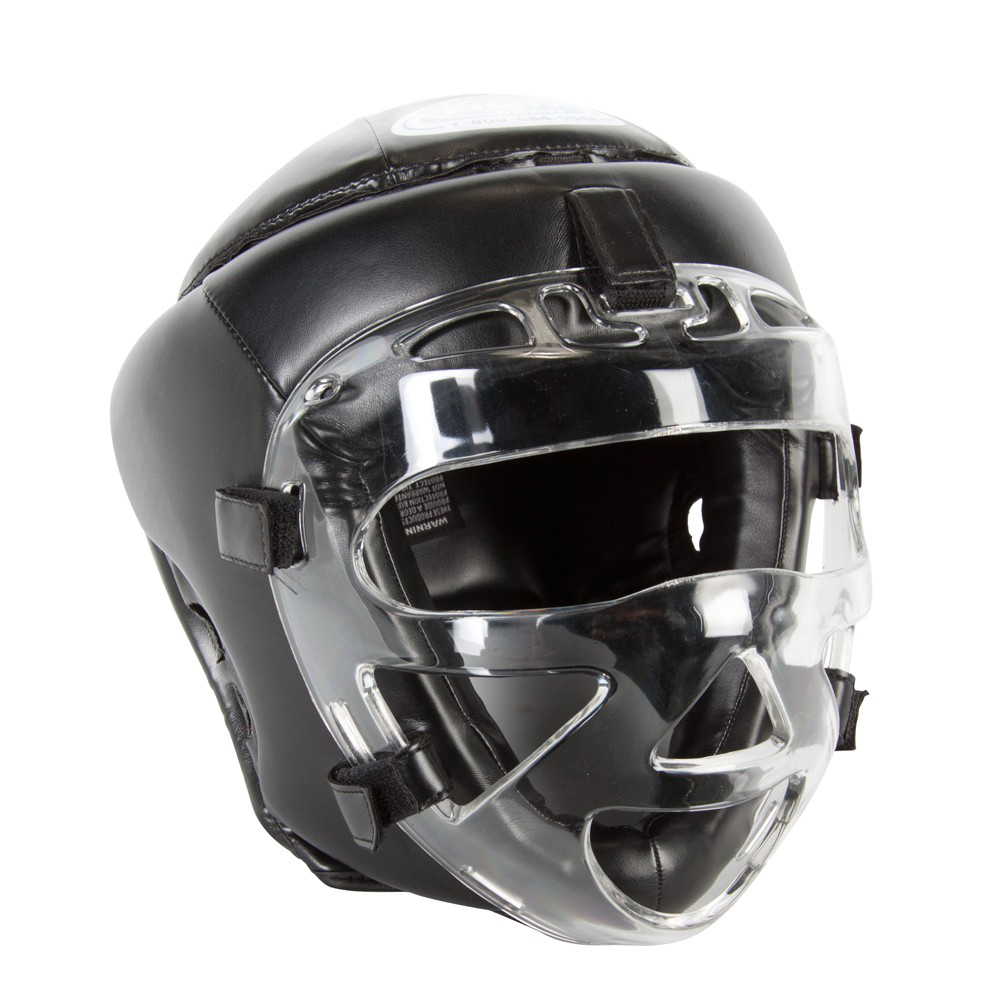 Made of artificial leather with poly carbon face protection shield inside padded with eva+underlay+hi-density foam and velcro closure on  back