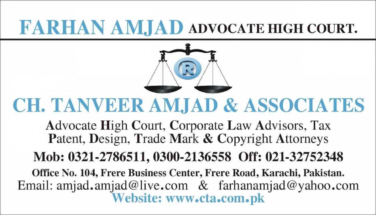 Trademark & Copyright Lawyer Ch. Tanveer Amjad